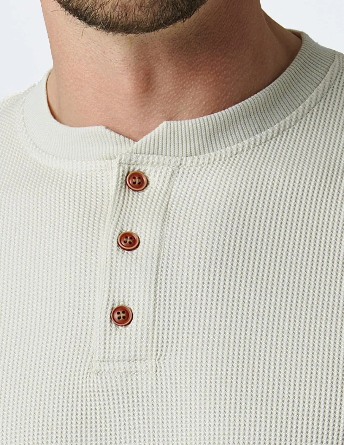 3 Pack Mens Waffle Henley Thermal Long Sleeve Shirts, Casual Fitted Fall Shirts for Men