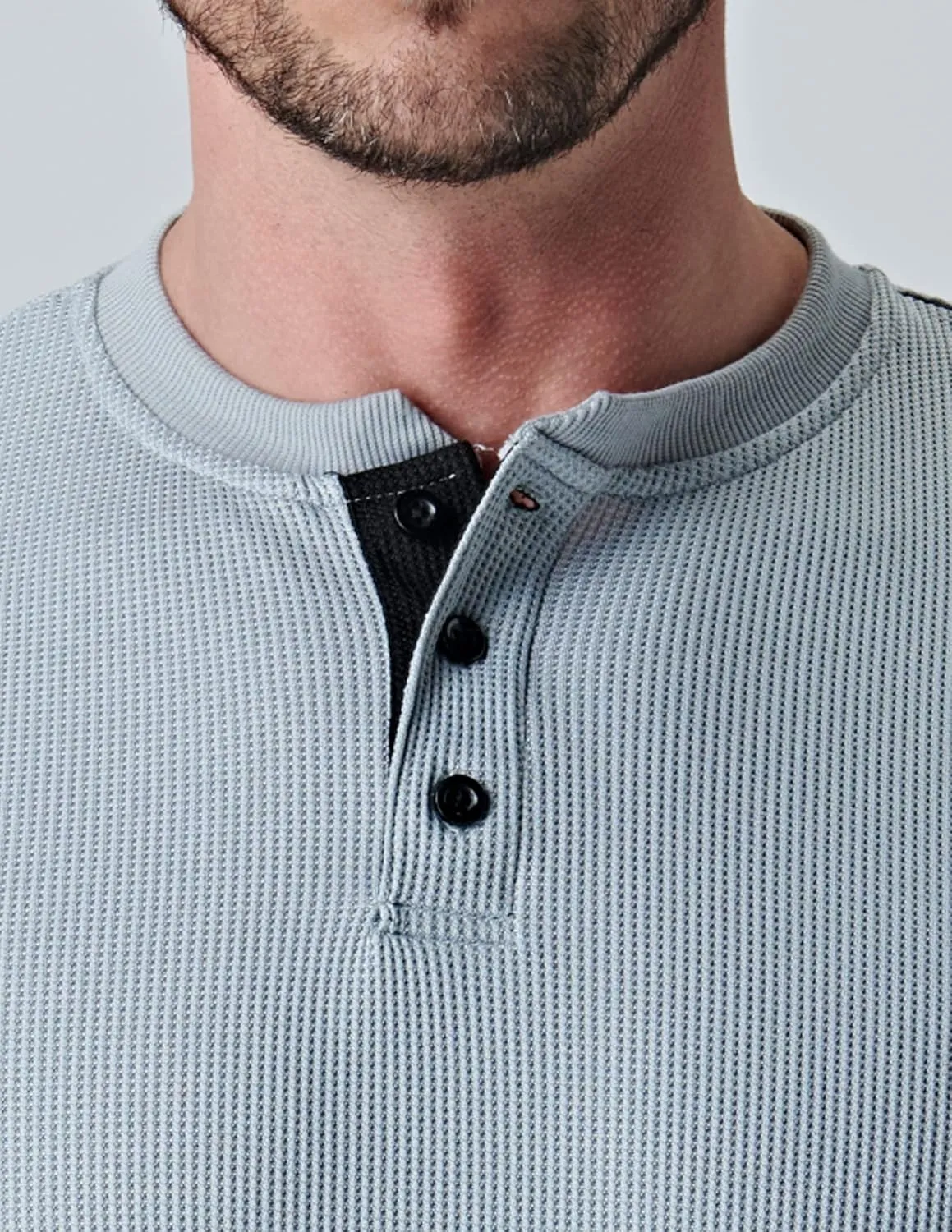 3 Pack Mens Waffle Henley Thermal Long Sleeve Shirts, Casual Fitted Fall Shirts for Men