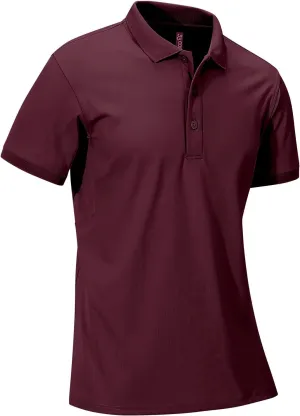 33,000ft Men's Golf Polo Shirts Short Sleeve Dry Fit Casual Workout Sports Athletic Tennis Performance Collared T-Shirt