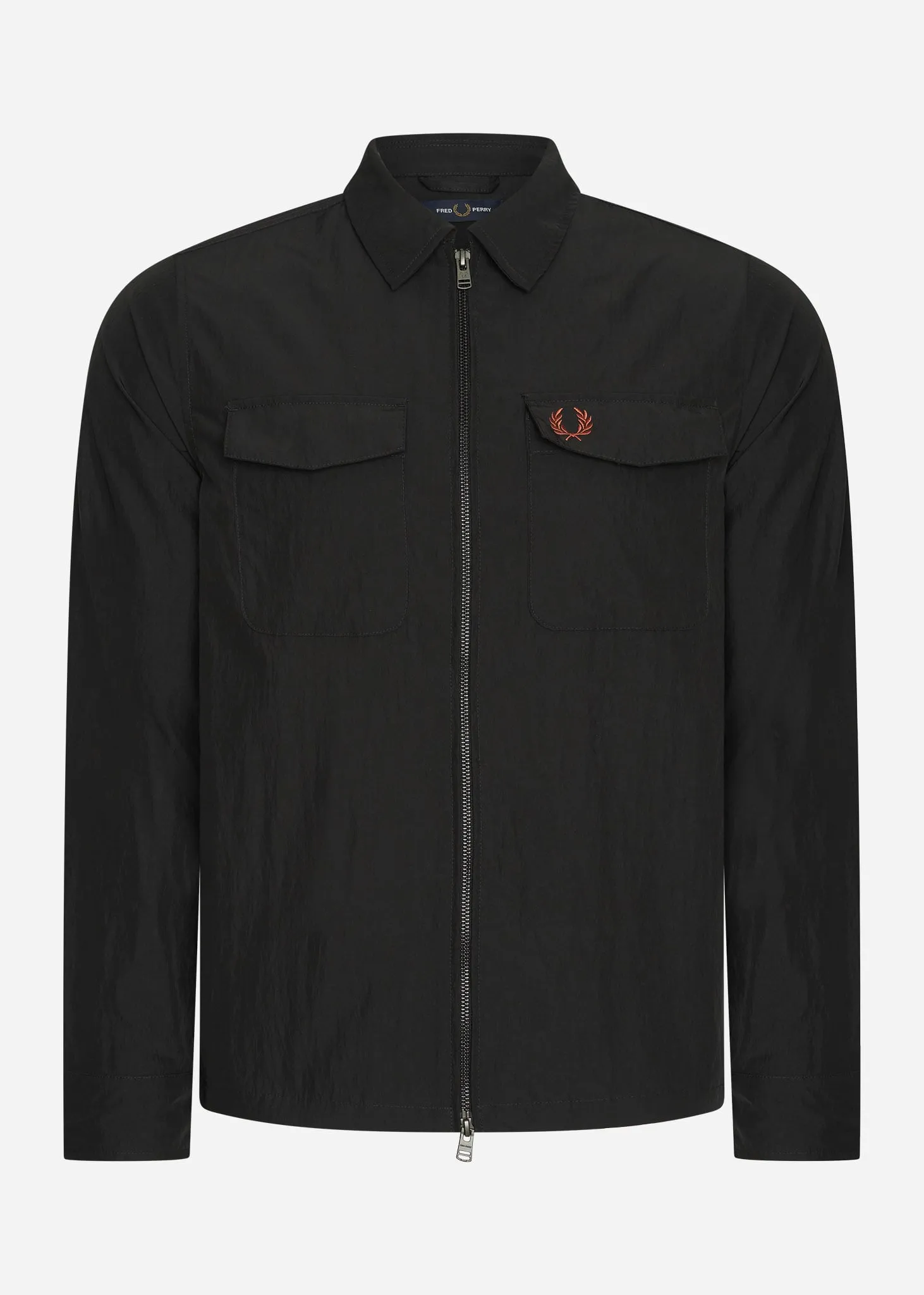 A Zip overshirt - black