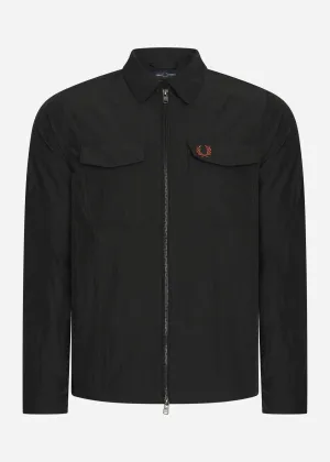 A Zip overshirt - black