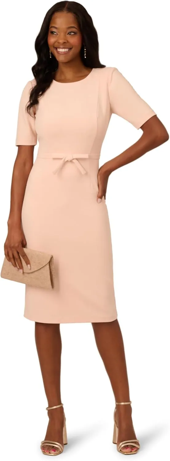 Adrianna Papell Women's Mini Bow Front Sheath Dress