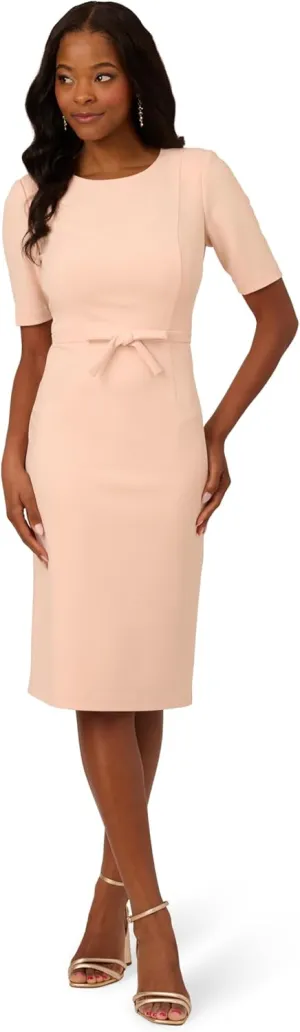 Adrianna Papell Women's Mini Bow Front Sheath Dress