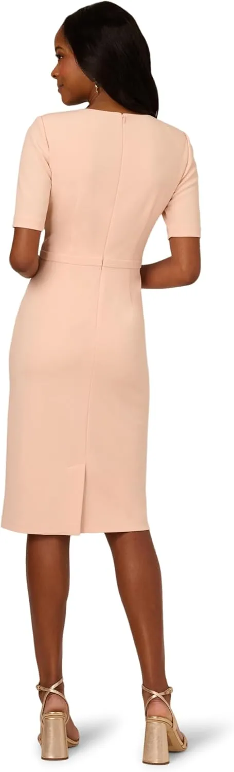 Adrianna Papell Women's Mini Bow Front Sheath Dress