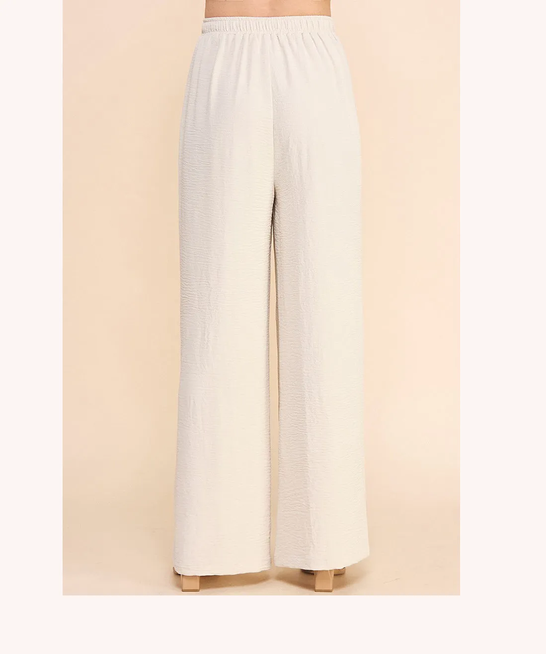 Airy Drawstring Pants - Oat
