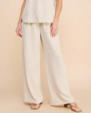 Airy Drawstring Pants - Oat