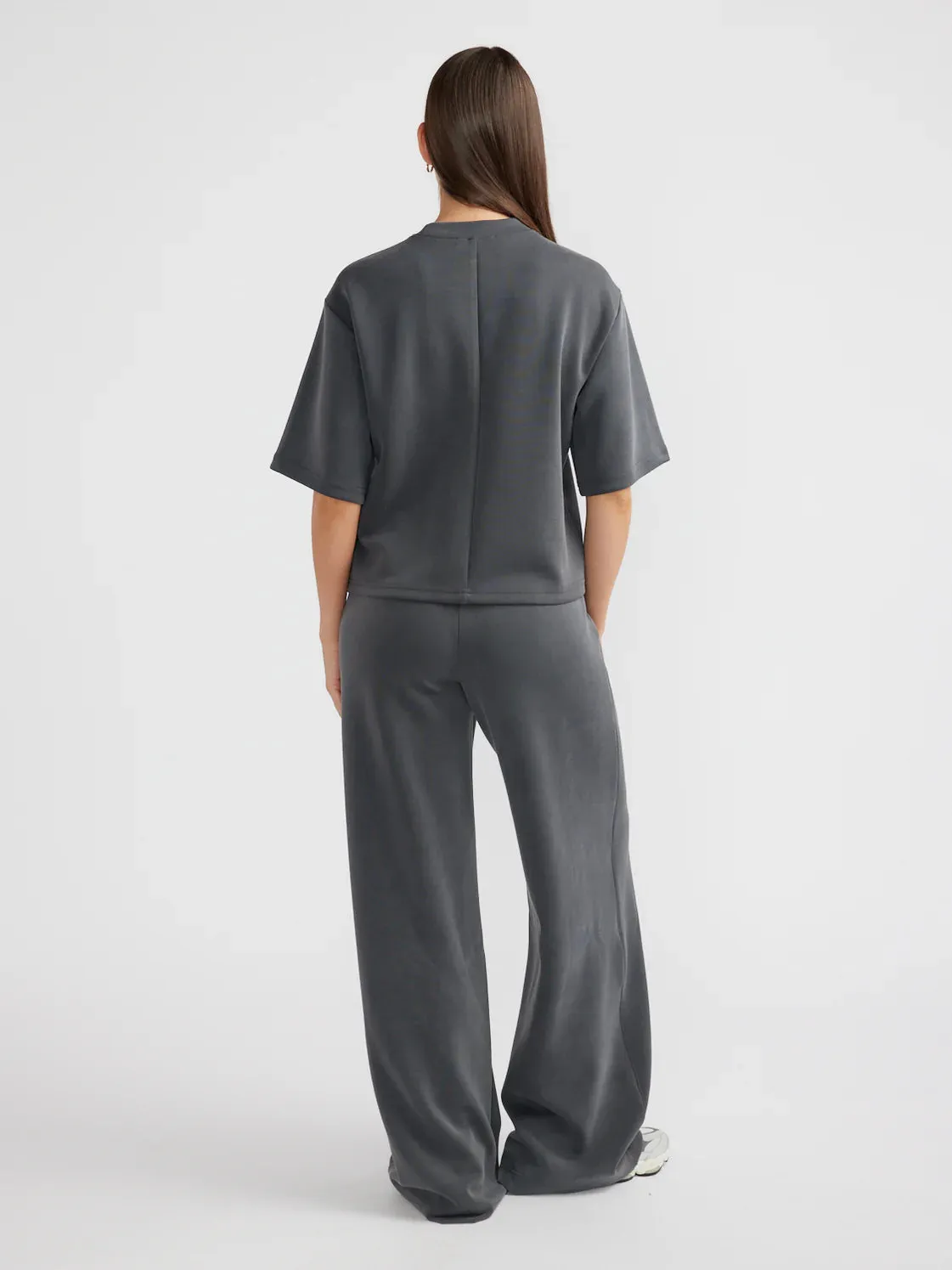 Alessa Relaxed Soft Jersey Pant Charcoal