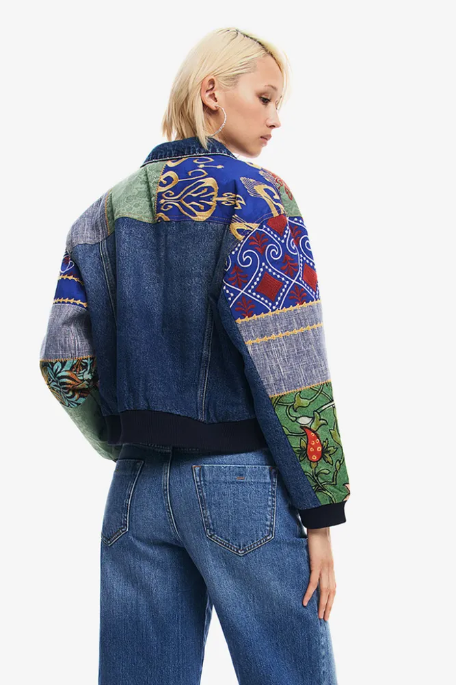 Amsterda Patch Work Denim Jacket By Desigual