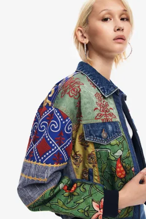 Amsterda Patch Work Denim Jacket By Desigual