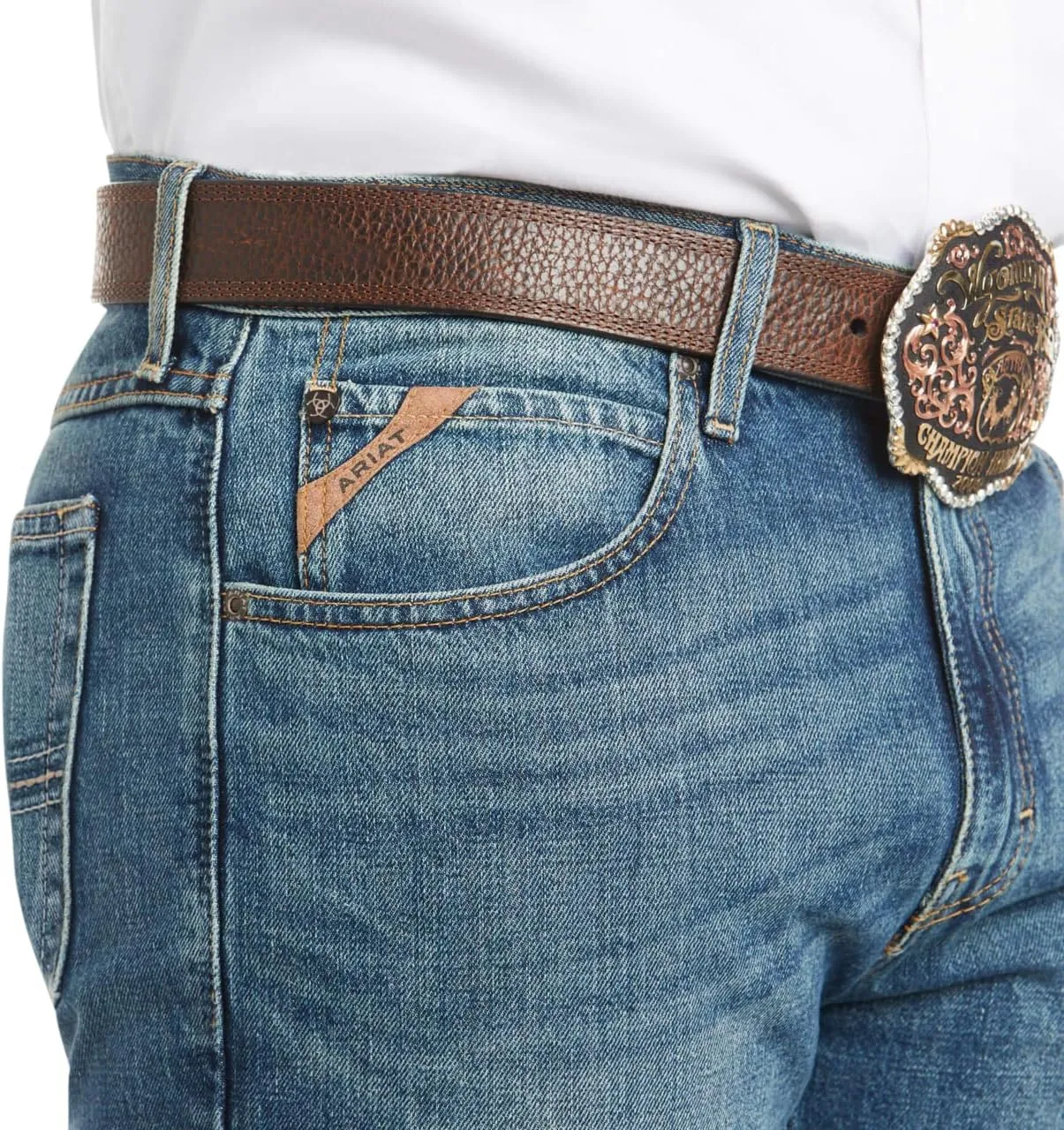 ARIAT Mens M2 Relaxed Legacy Cut Jeans Casual Pants Casual - Blue
