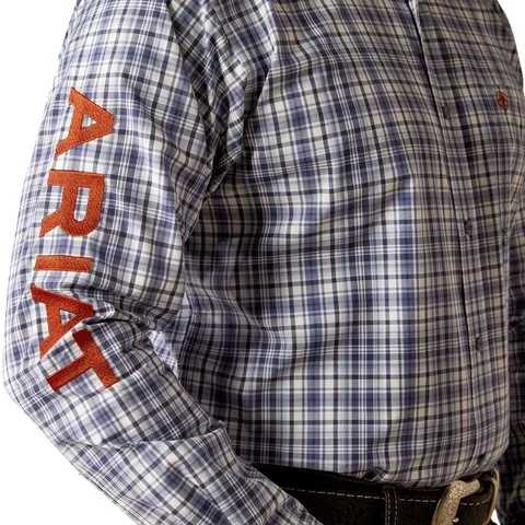 Ariat Men's Pro Series Team Orion Classic Fit Navy Long Sleeve Shirt