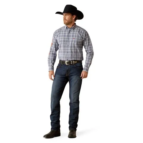 Ariat Men's Pro Series Team Orion Classic Fit Navy Long Sleeve Shirt
