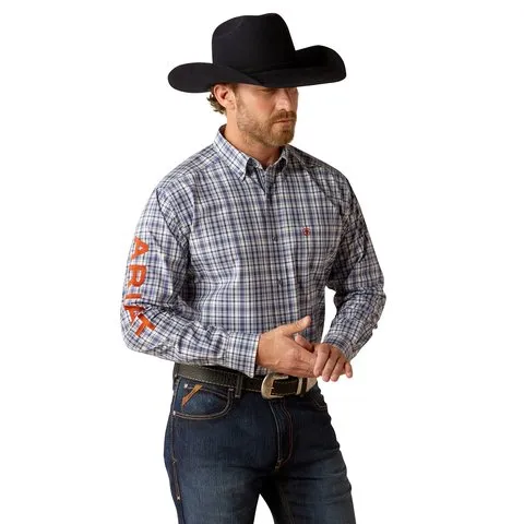 Ariat Men's Pro Series Team Orion Classic Fit Navy Long Sleeve Shirt