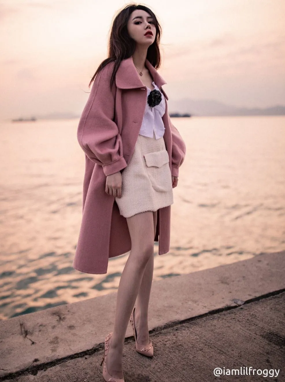 Audrey Balloon Sleeve Wool Coat | M.USE
