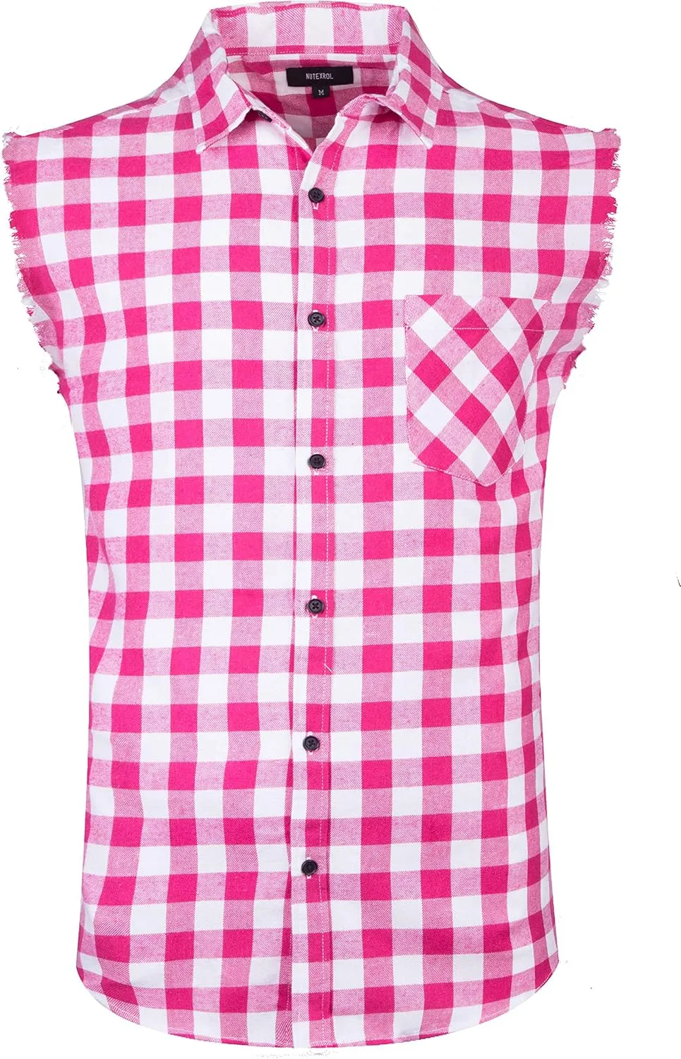 AVANZADA Men's Button Down Sleeveless Plaid Shirt Casual Flannel Plus Size Vest Western Shirts