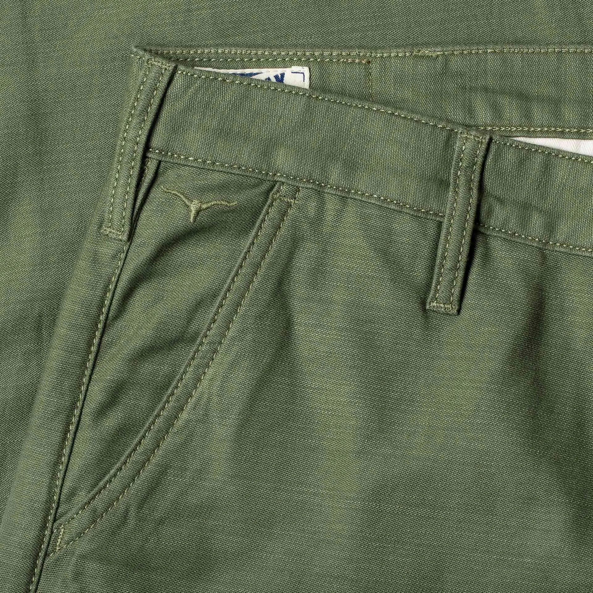 BC-01 TAPERED CHINO 10 oz. army green military twill