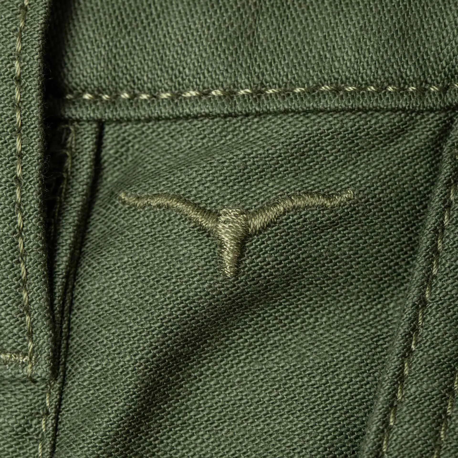 BC-01 TAPERED CHINO 10 oz. army green military twill