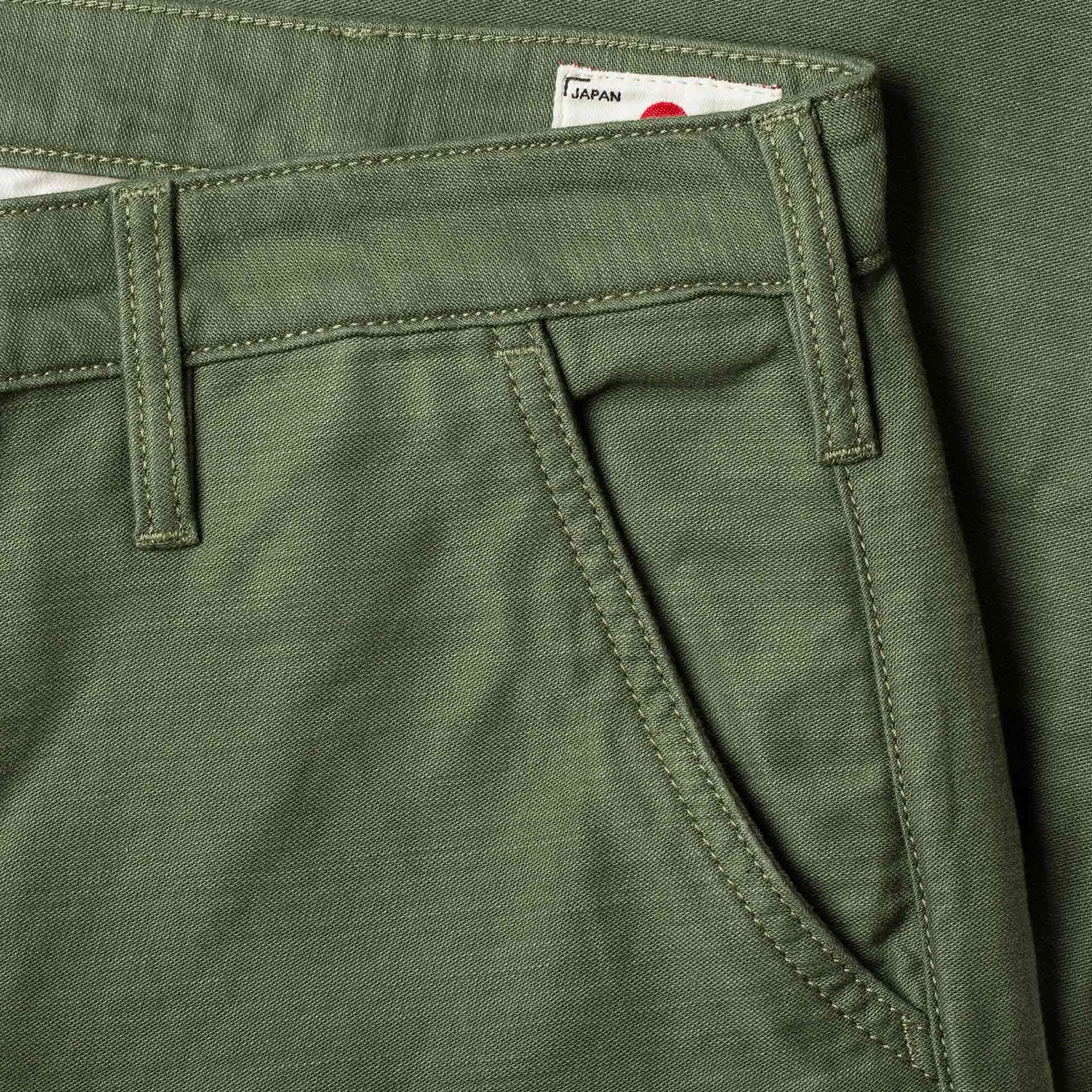 BC-01 TAPERED CHINO 10 oz. army green military twill