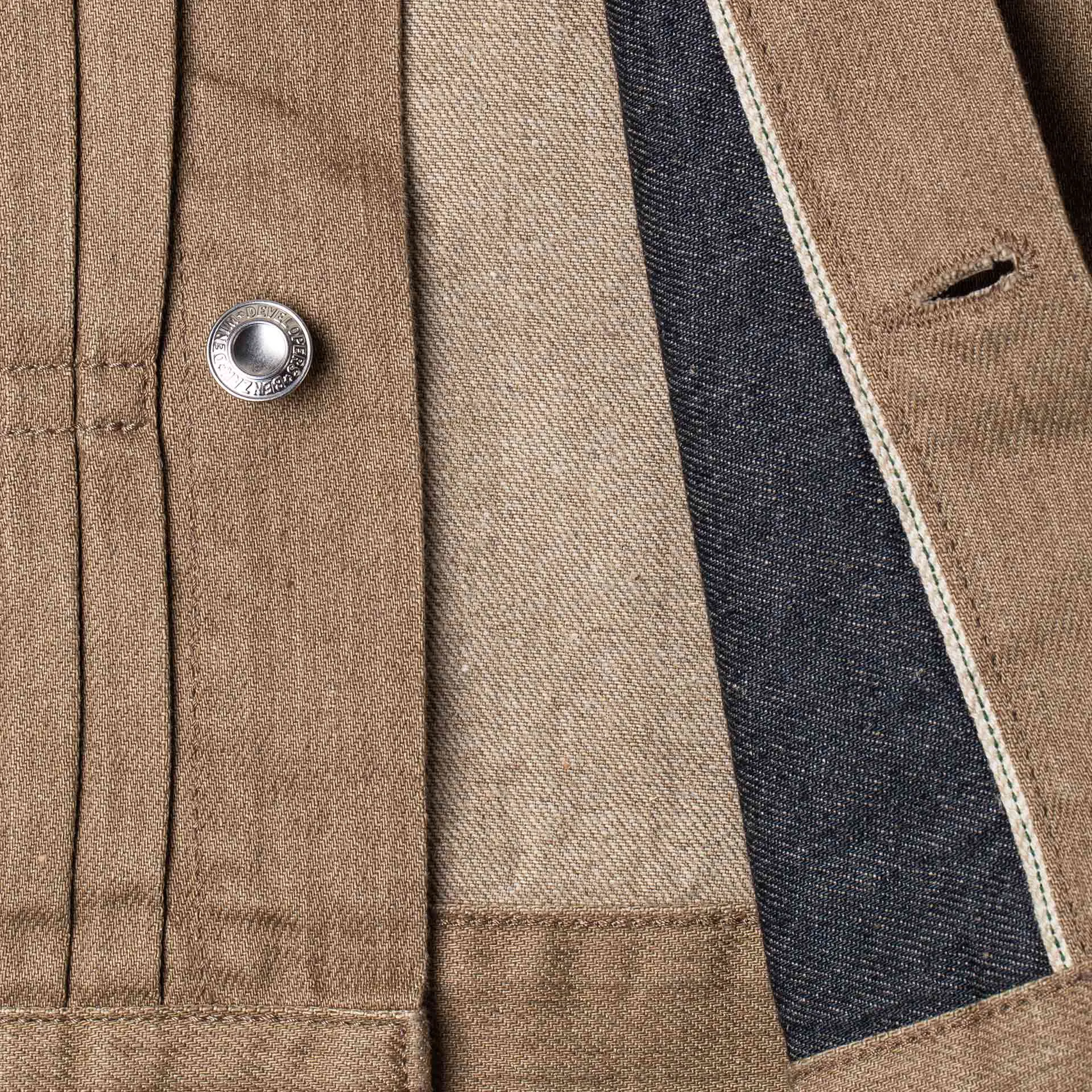 BDJ-T2 TYPE II JACKET 12.5 oz. mineral brown hemp selvedge