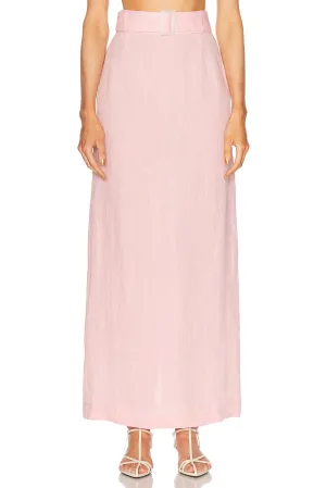Belted Maxi Pencil Skirt