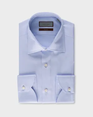 Blue Herringbone Sea Island Cotton Shirts
