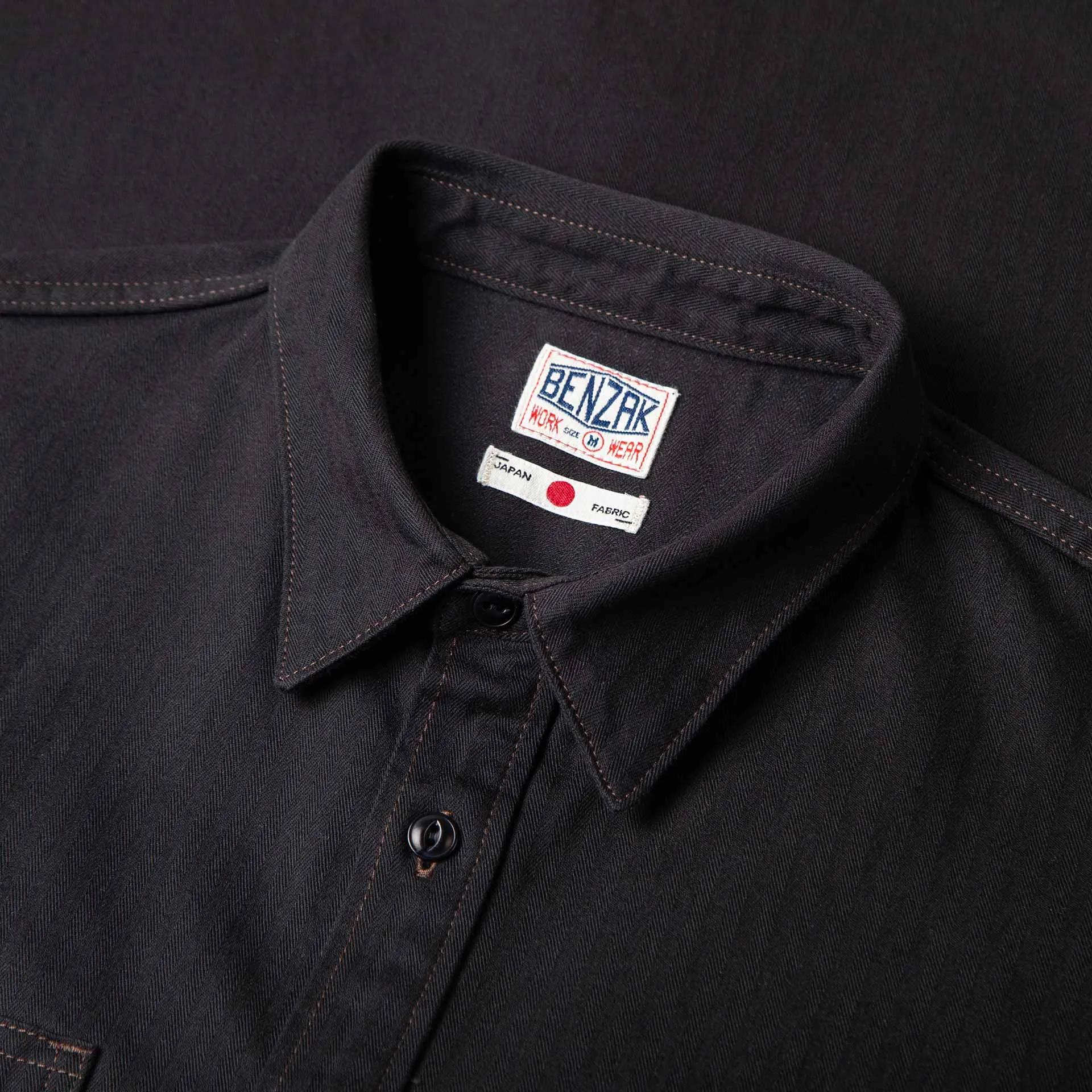 BWS-02 UTILITY SHIRT 8 oz. black herringbone