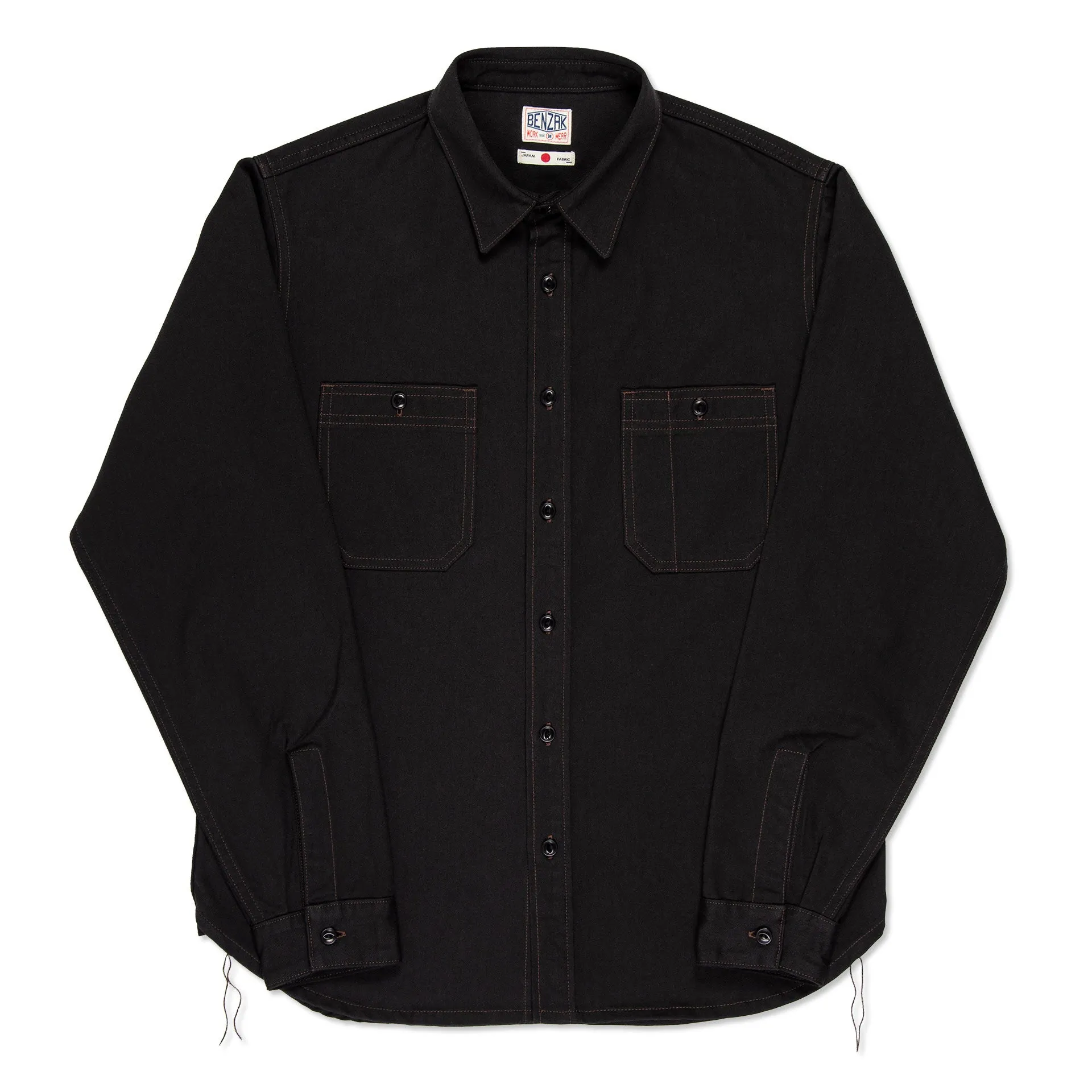 BWS-02 UTILITY SHIRT 8 oz. black herringbone