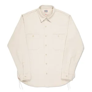 BWS-02 UTILITY SHIRT 8 oz. ivory herringbone