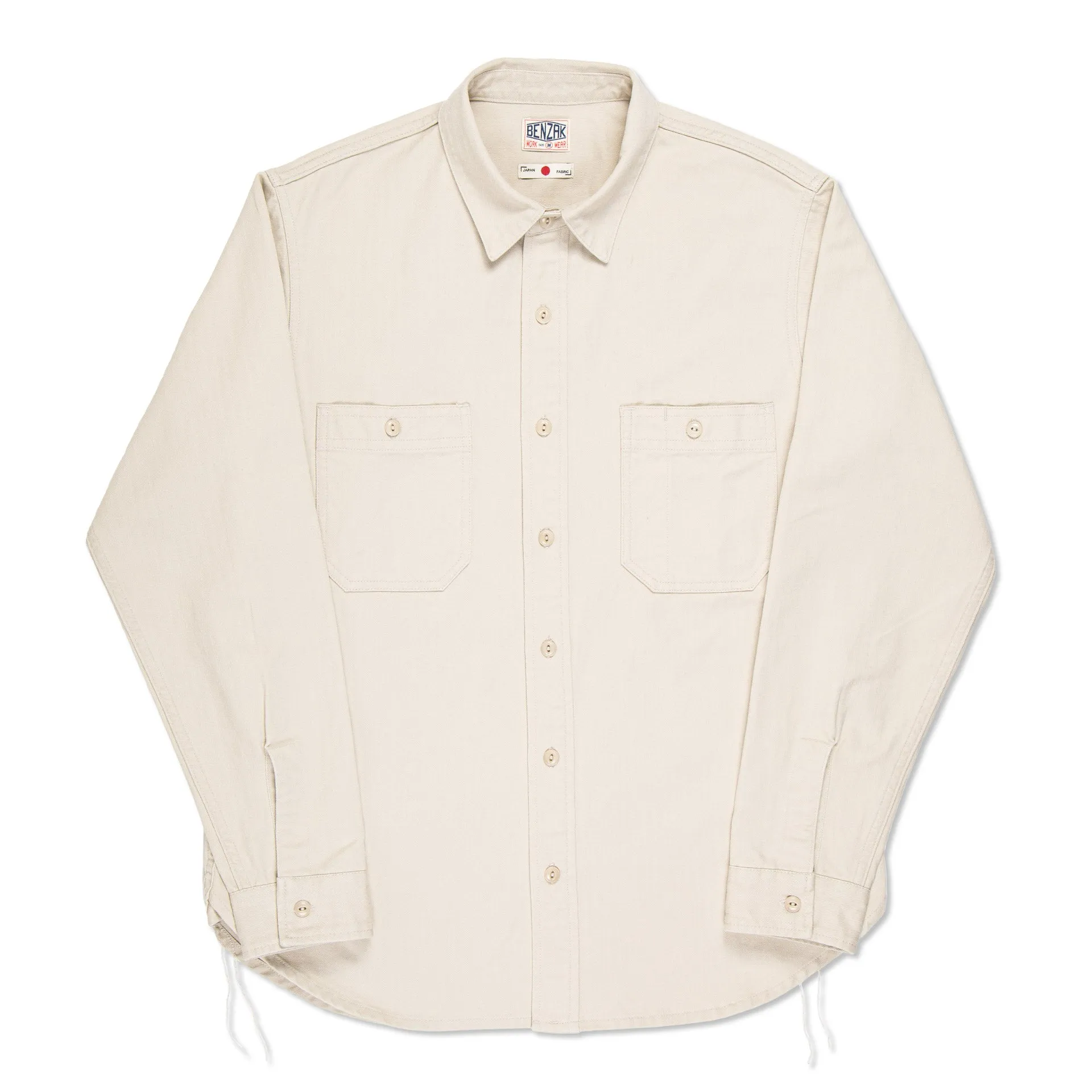 BWS-02 UTILITY SHIRT 8 oz. ivory herringbone