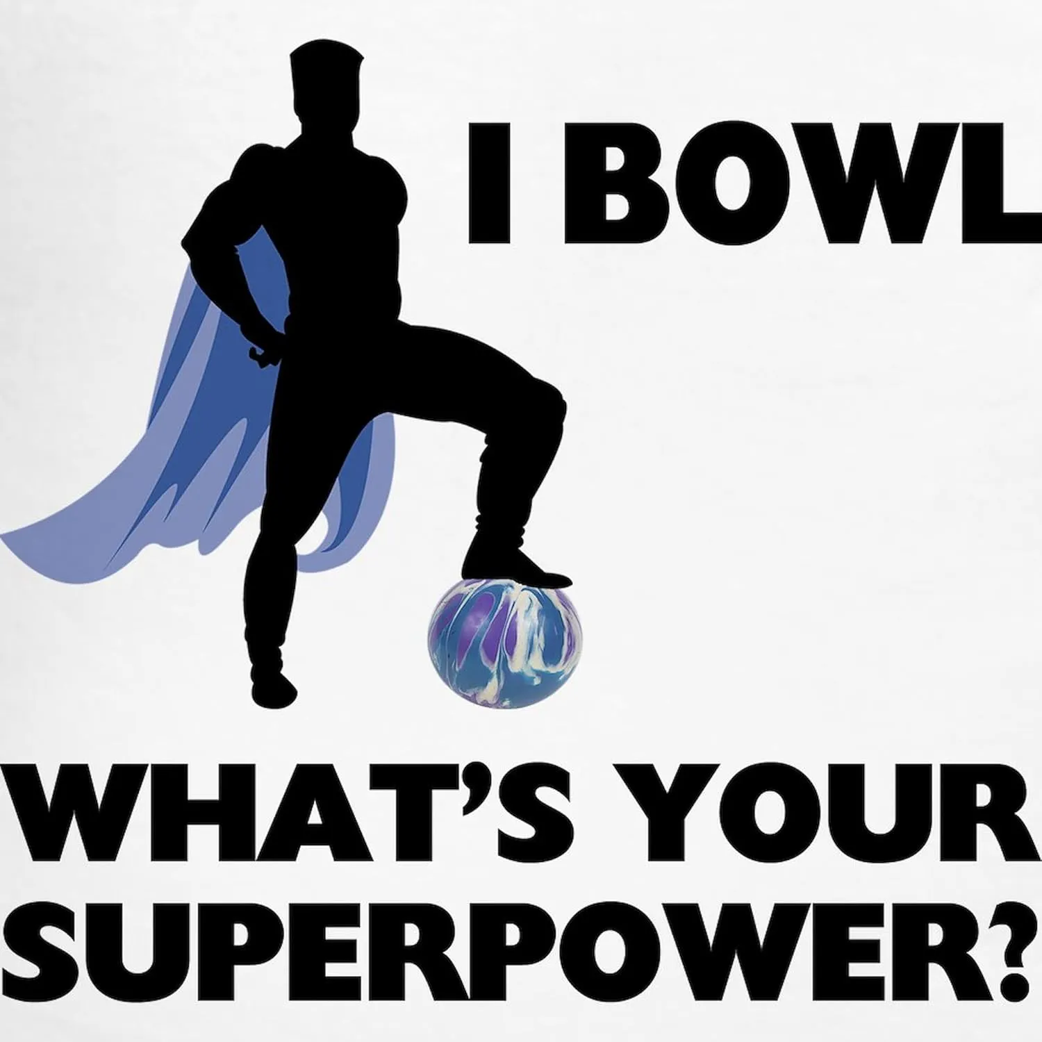CafePress Bowling Superhero Men's Light Pajamas Men's Novelty Light Pajama Set, Comfortable PJ Sleepwear