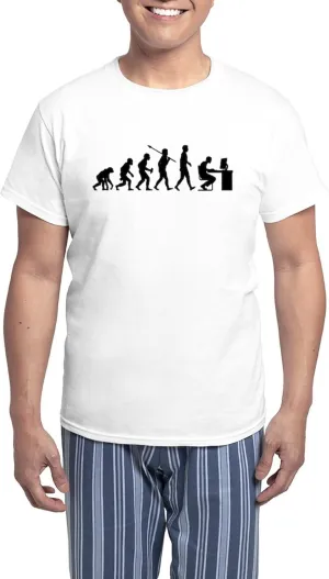 CafePress Computer Geek Men's Light Pajamas Men's Novelty Light Pajama Set, Comfortable PJ Sleepwear