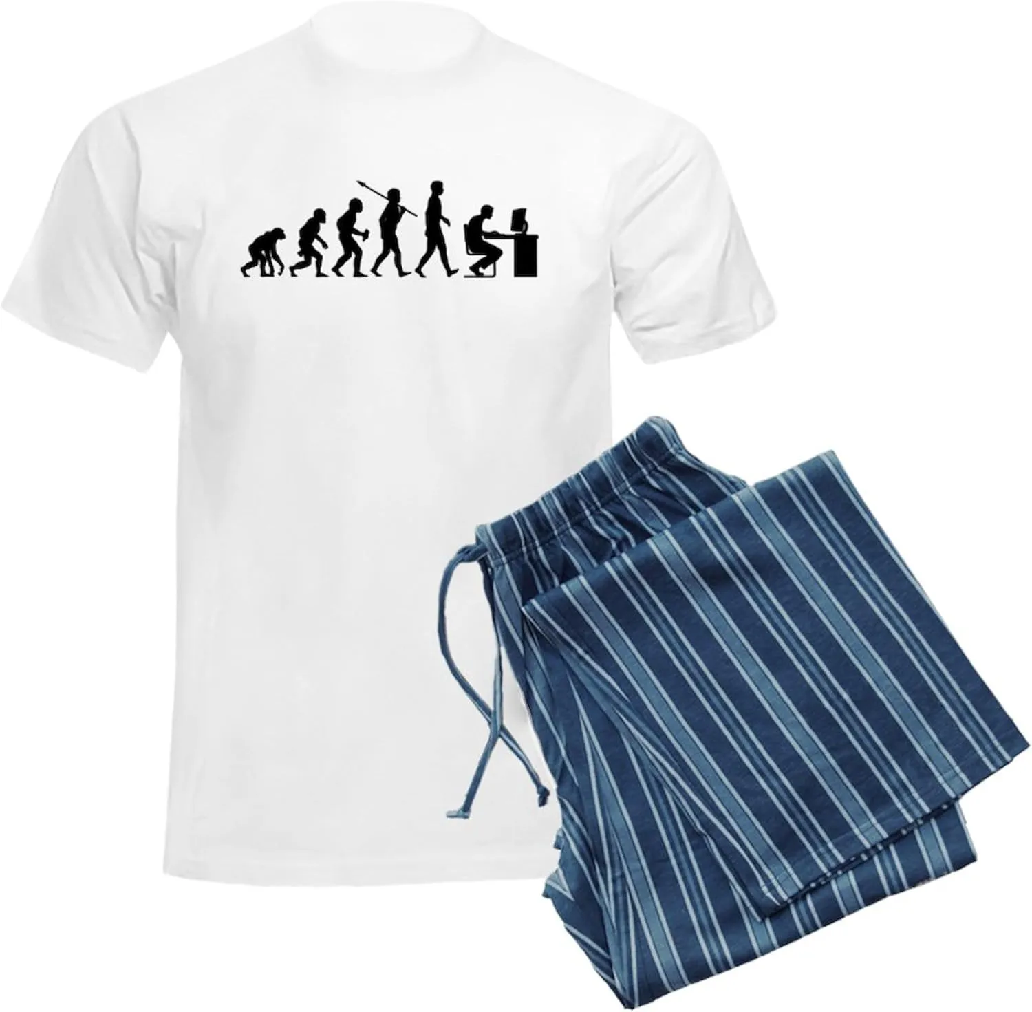CafePress Computer Geek Men's Light Pajamas Men's Novelty Light Pajama Set, Comfortable PJ Sleepwear