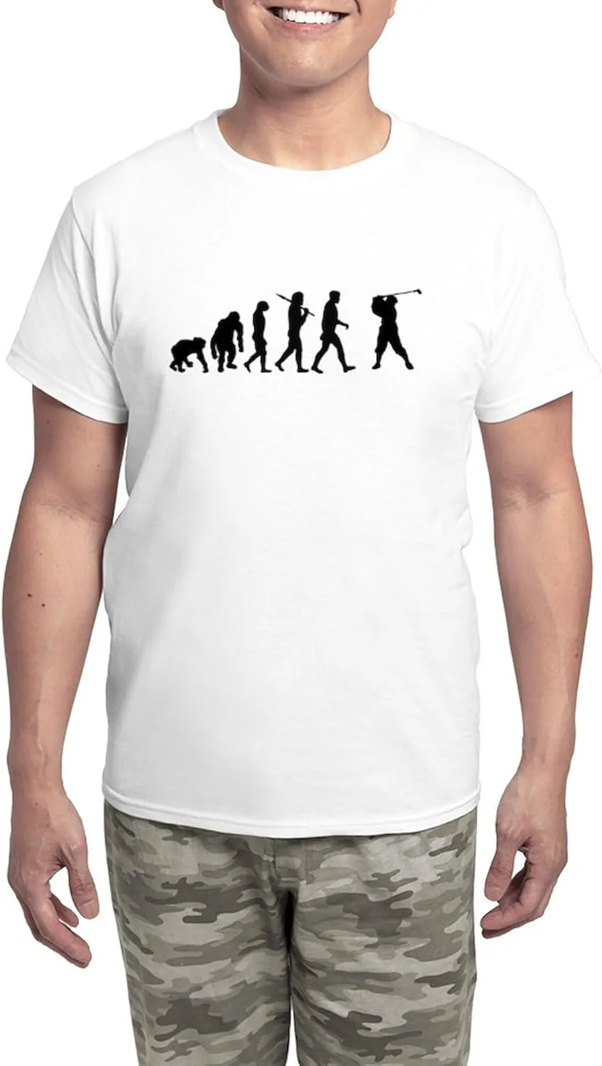 CafePress Evolution of Golf Men's Light Pajamas Men's Novelty Light Pajama Set, Comfortable PJ Sleepwear