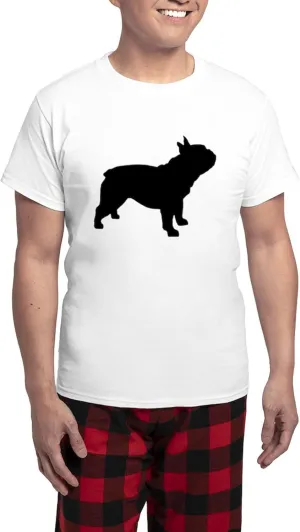 CafePress French Bulldog Men's Light Pajamas Men's Novelty Light Pajama Set, Comfortable PJ Sleepwear