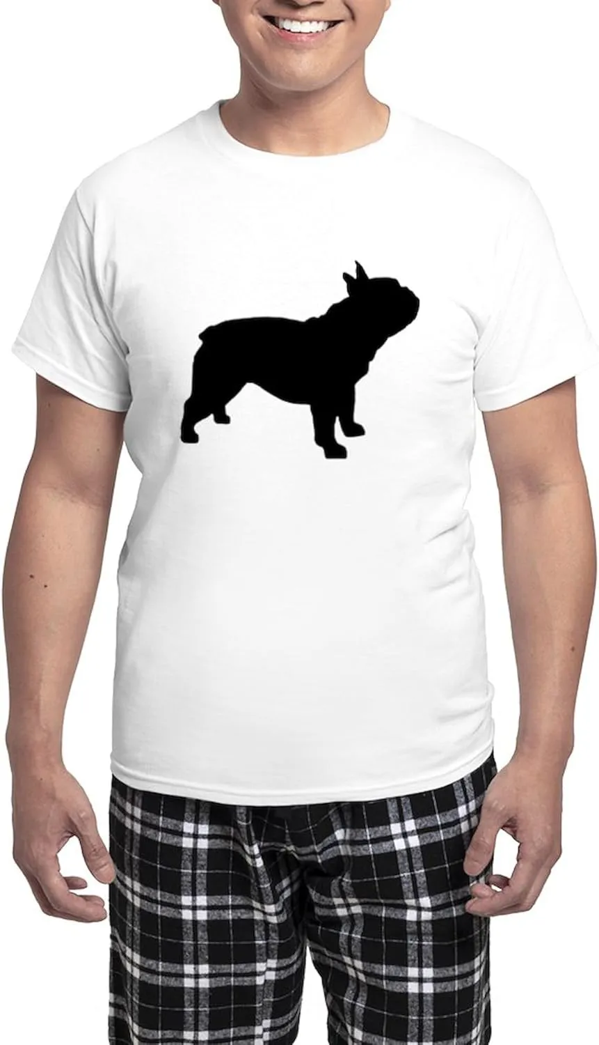 CafePress French Bulldog Men's Light Pajamas Men's Novelty Light Pajama Set, Comfortable PJ Sleepwear