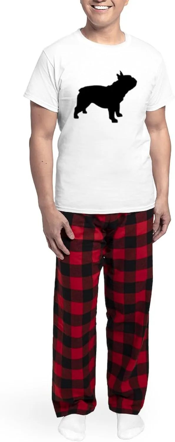 CafePress French Bulldog Men's Light Pajamas Men's Novelty Light Pajama Set, Comfortable PJ Sleepwear
