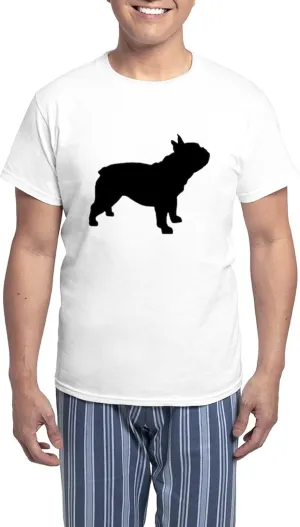 CafePress French Bulldog Men's Light Pajamas Men's Novelty Light Pajama Set, Comfortable PJ Sleepwear