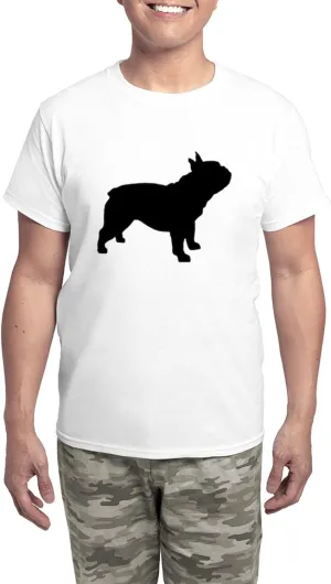 CafePress French Bulldog Men's Light Pajamas Men's Novelty Light Pajama Set, Comfortable PJ Sleepwear
