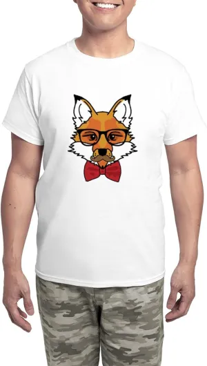 CafePress Hipster Fox Men's Light Pajamas Men's Novelty Light Pajama Set, Comfortable PJ Sleepwear