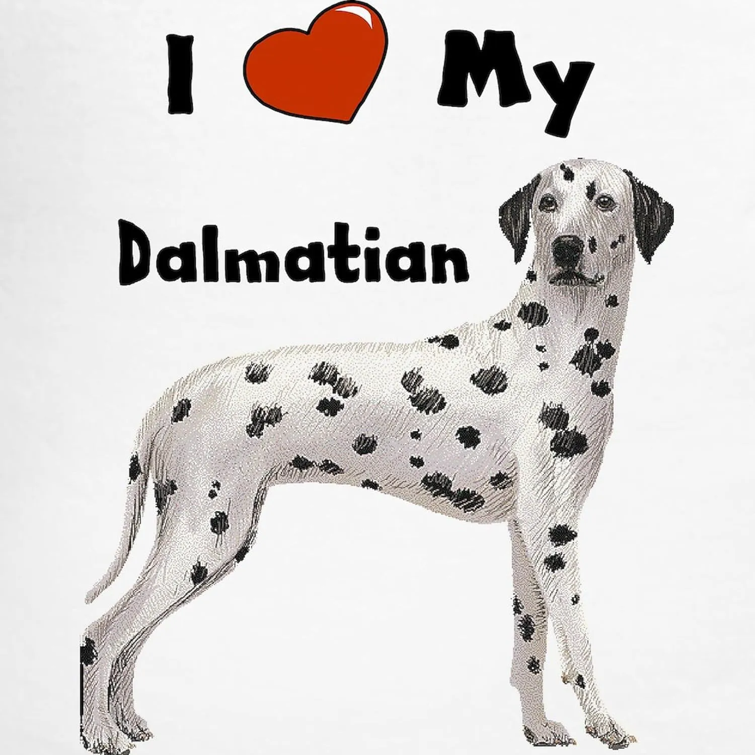 CafePress I Love My Dalmatian Men's Light Pajamas Men's Novelty Light Pajama Set, Comfortable PJ Sleepwear