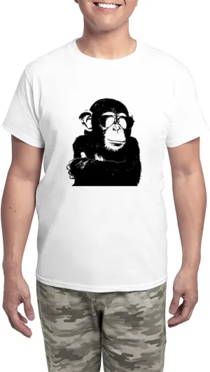CafePress The Shady Monkey Men's Light Pajamas Men's Novelty Light Pajama Set, Comfortable PJ Sleepwear