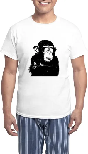 CafePress The Shady Monkey Men's Light Pajamas Men's Novelty Light Pajama Set, Comfortable PJ Sleepwear