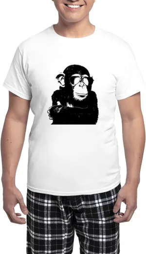 CafePress The Shady Monkey Men's Light Pajamas Men's Novelty Light Pajama Set, Comfortable PJ Sleepwear