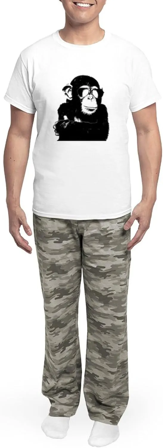 CafePress The Shady Monkey Men's Light Pajamas Men's Novelty Light Pajama Set, Comfortable PJ Sleepwear