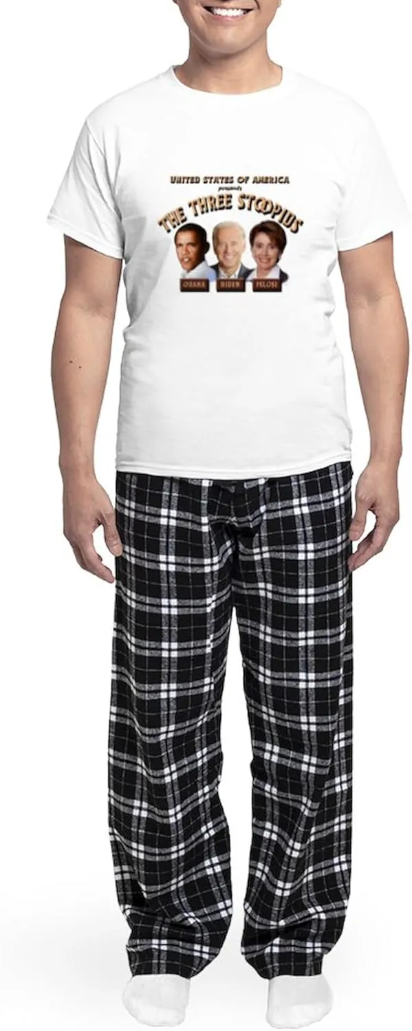 CafePress The Three Stoopids Men's Light Pajamas Men's Novelty Light Pajama Set, Comfortable PJ Sleepwear