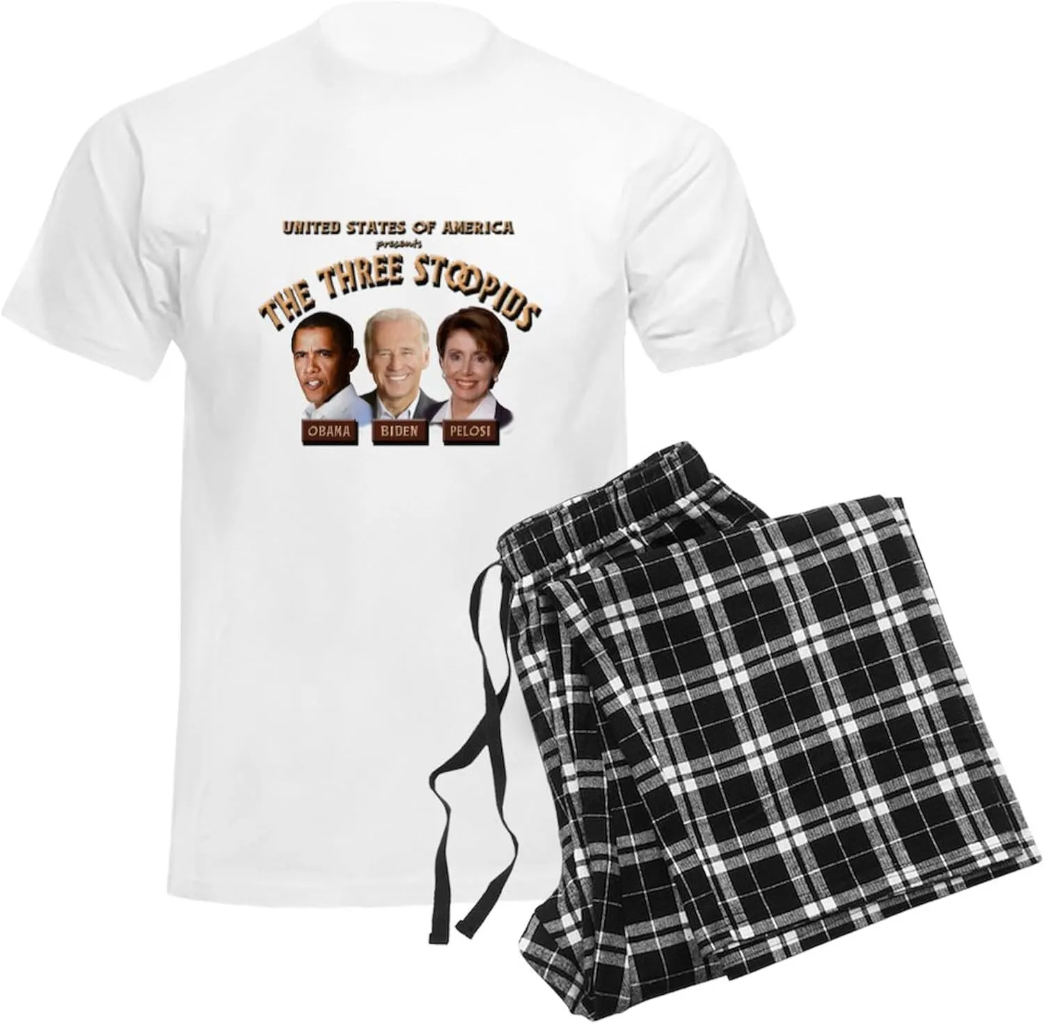 CafePress The Three Stoopids Men's Light Pajamas Men's Novelty Light Pajama Set, Comfortable PJ Sleepwear