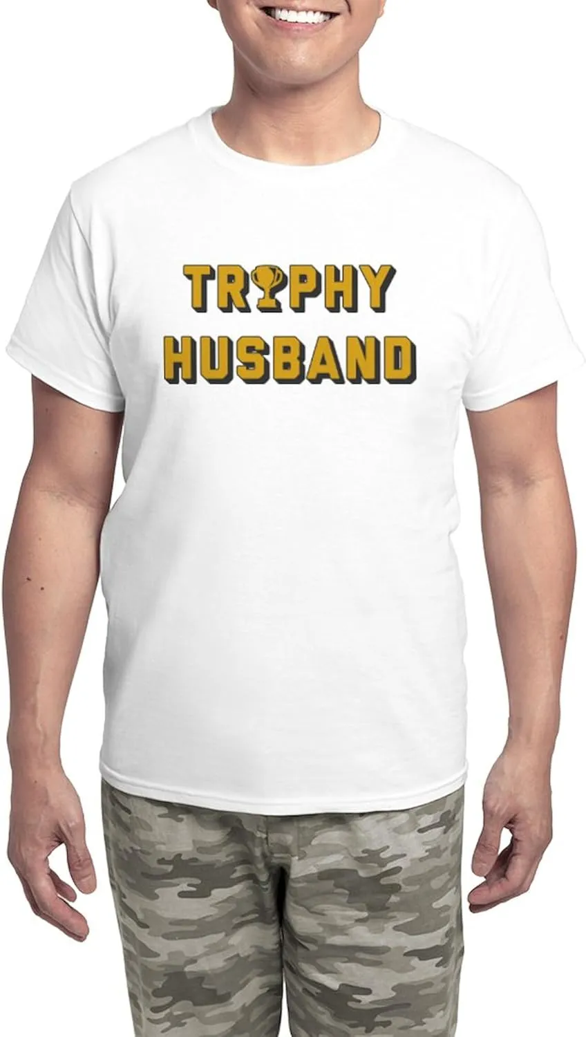 CafePress Trophy Husband Men's Light Pajamas Men's Novelty Light Pajama Set, Comfortable PJ Sleepwear