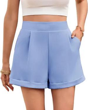 Cicy Bell Women Summer Wide Leg Shorts Dressy Casual High Waisted Bermuda Lightweight Shorts