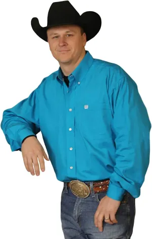 Cinch Men's Classic Fit Long Sleeve Button One Open Pocket Solid Basic