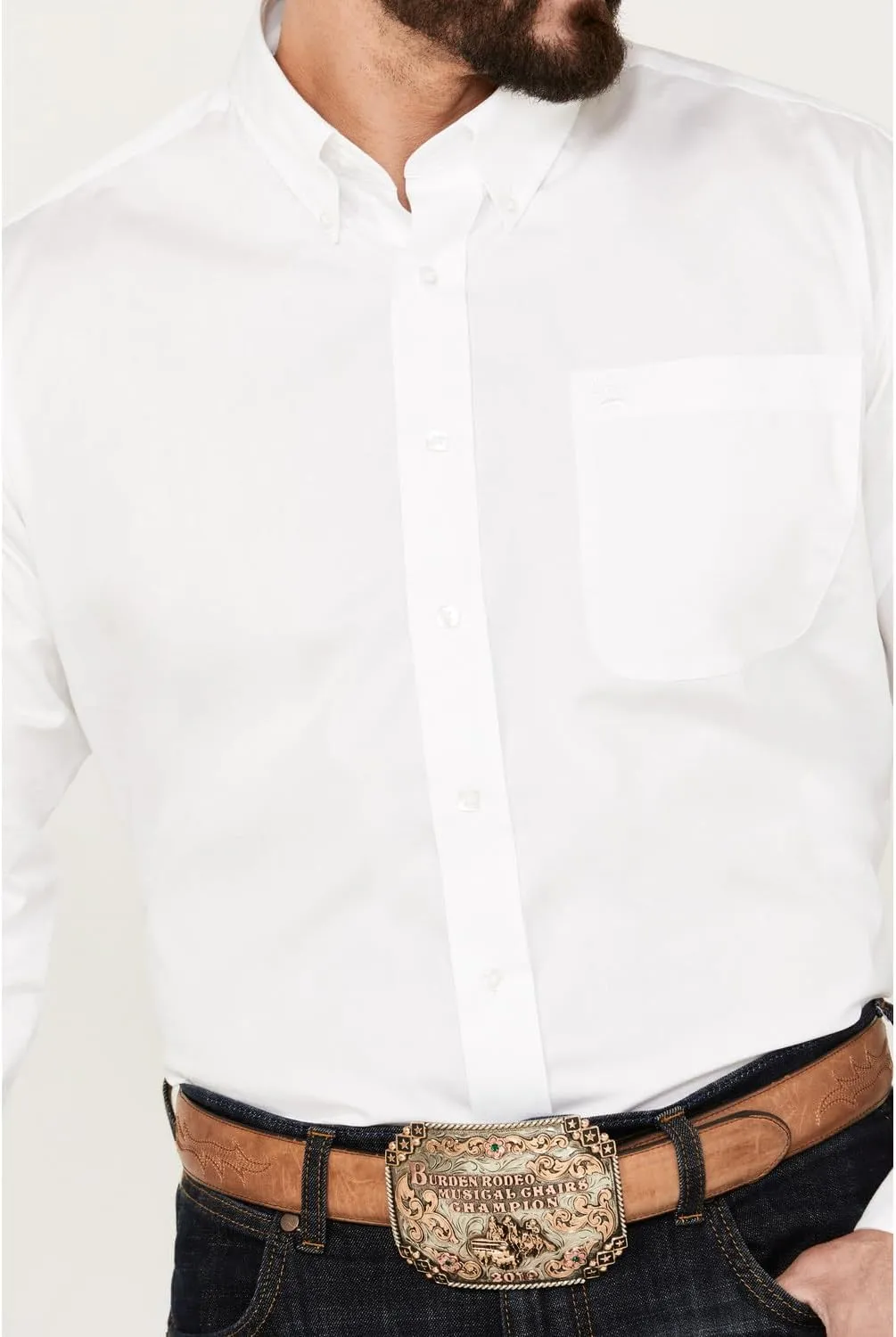 Cinch Men's Classic Fit Long Sleeve Button One Open Pocket Solid Basic